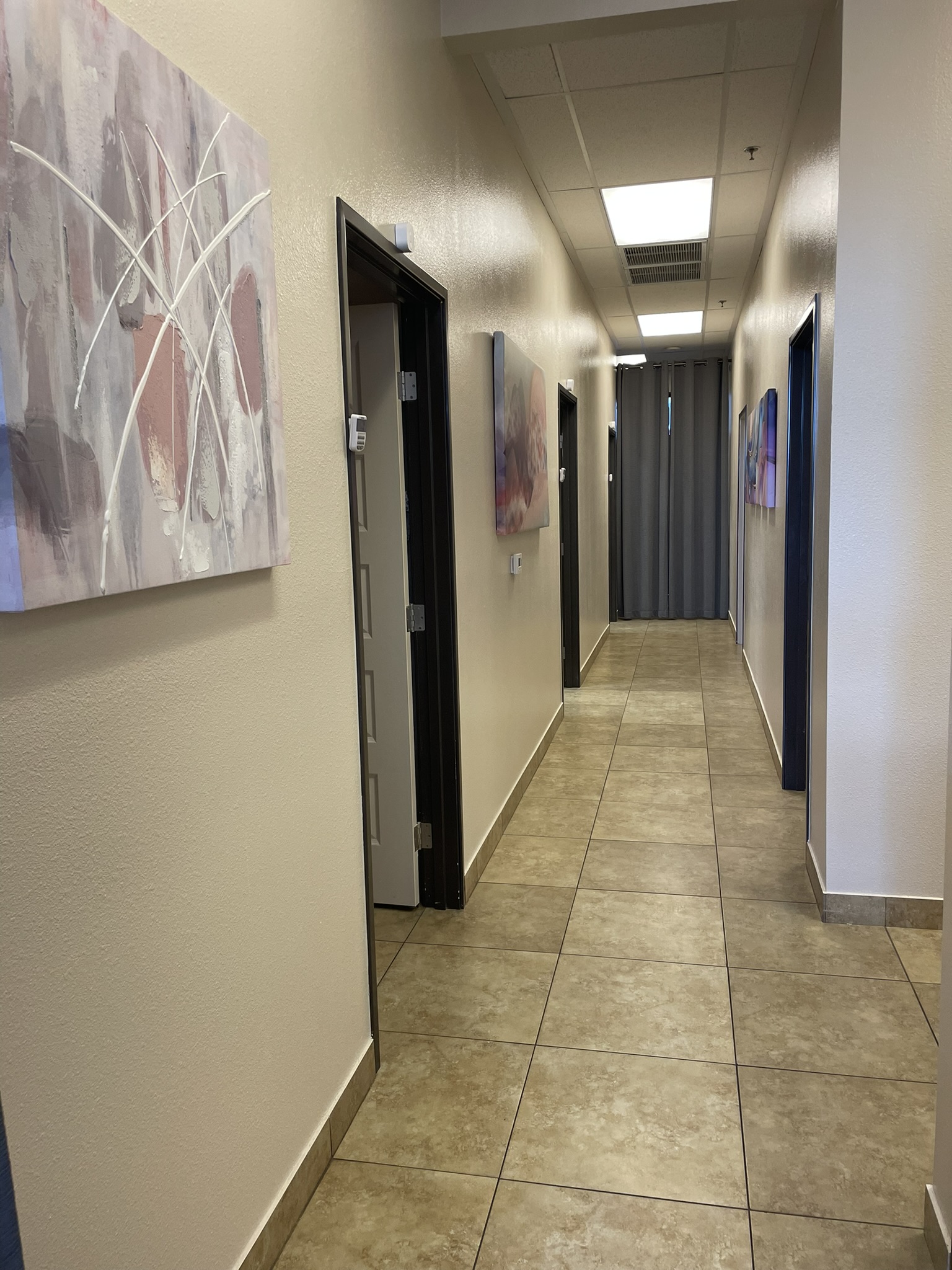 Our Colon Hydrotherapy Center Hallway to Private Rooms